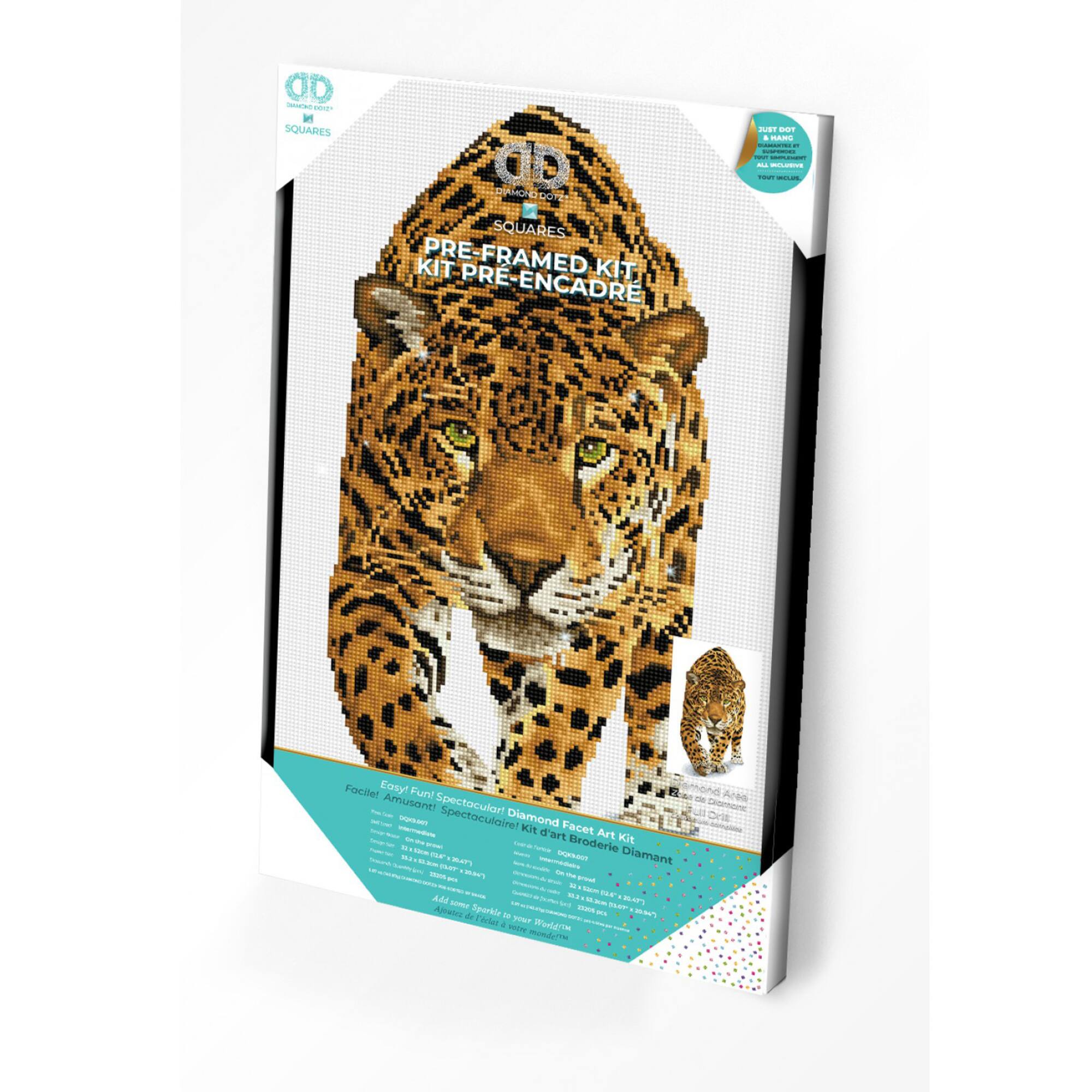 Diamond Dotz® Intermediate On the Prowl Pre-Framed Diamond Painting Kit